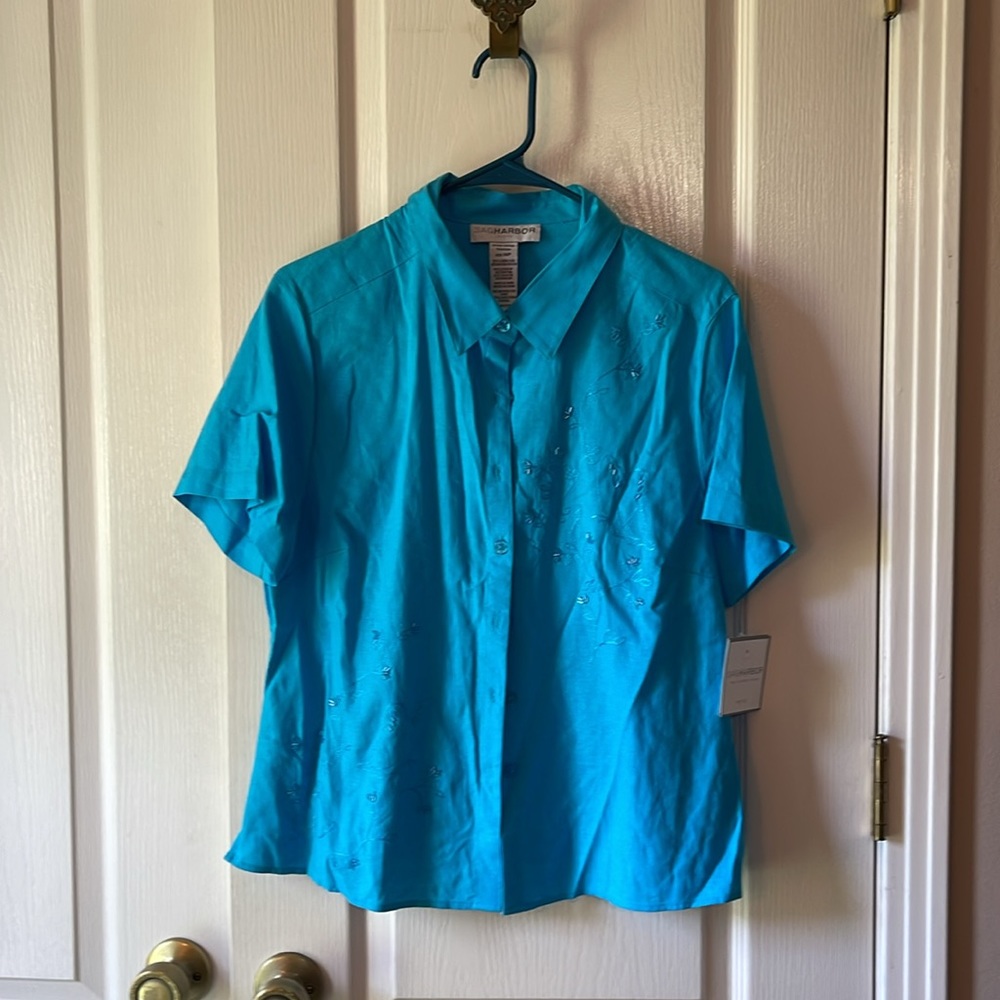 Sag Harbor blue blouse